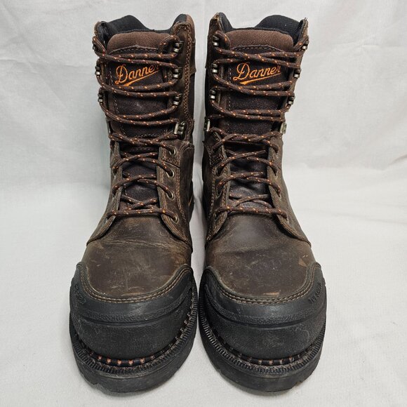 DANNER Trakwelt 8" Waterproof Leather Safety Boots Brown 13243 Men's Size 9D EUC - Picture 2 of 14